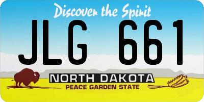ND license plate JLG661