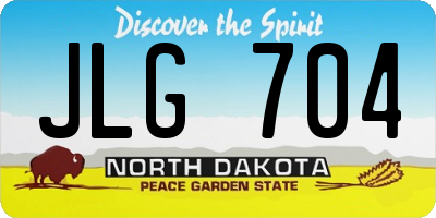 ND license plate JLG704