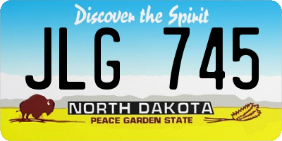 ND license plate JLG745