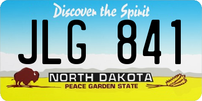 ND license plate JLG841