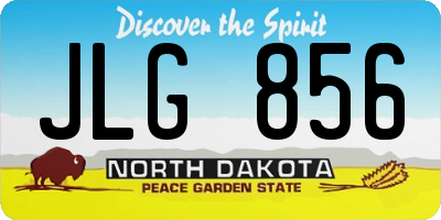 ND license plate JLG856