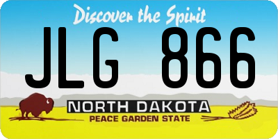 ND license plate JLG866
