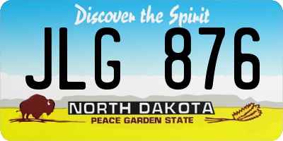 ND license plate JLG876