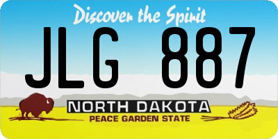 ND license plate JLG887