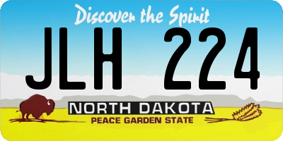 ND license plate JLH224
