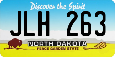 ND license plate JLH263