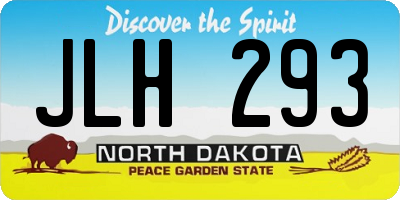 ND license plate JLH293