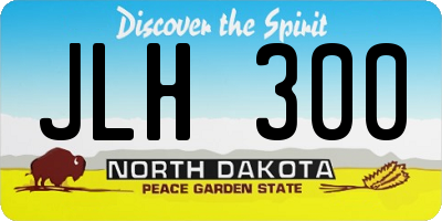 ND license plate JLH300