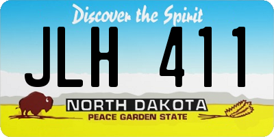 ND license plate JLH411