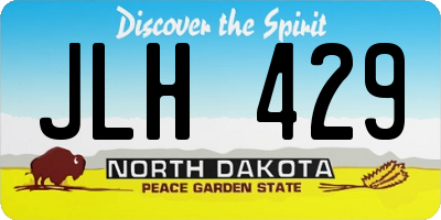 ND license plate JLH429