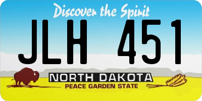 ND license plate JLH451