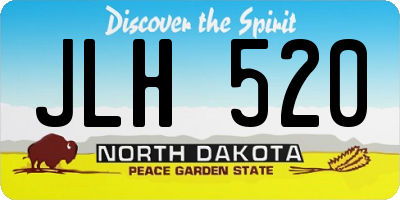 ND license plate JLH520