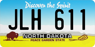 ND license plate JLH611