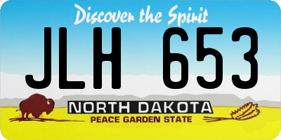 ND license plate JLH653