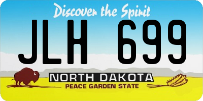 ND license plate JLH699