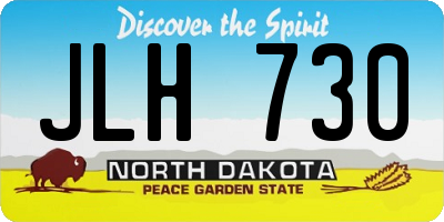 ND license plate JLH730