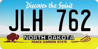 ND license plate JLH762