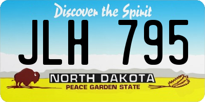 ND license plate JLH795