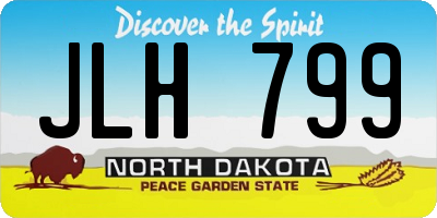 ND license plate JLH799