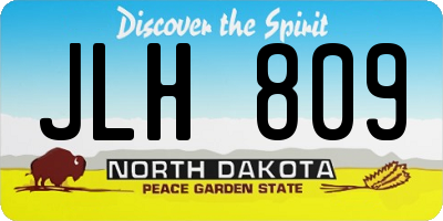 ND license plate JLH809