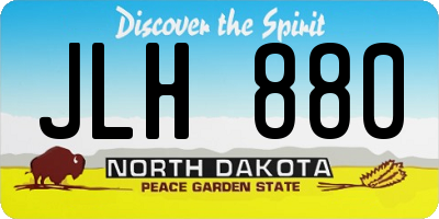 ND license plate JLH880