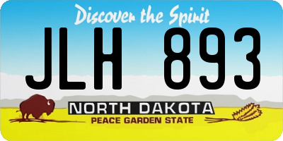 ND license plate JLH893