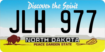 ND license plate JLH977