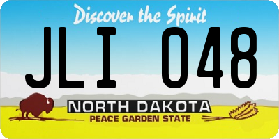 ND license plate JLI048