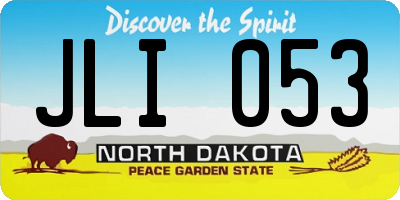 ND license plate JLI053