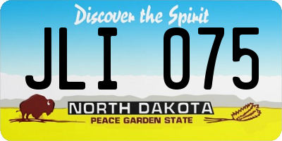 ND license plate JLI075