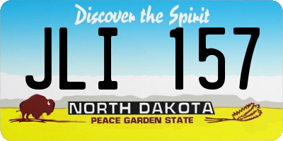 ND license plate JLI157