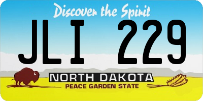 ND license plate JLI229
