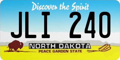 ND license plate JLI240