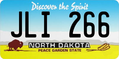 ND license plate JLI266
