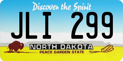 ND license plate JLI299