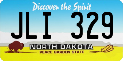 ND license plate JLI329