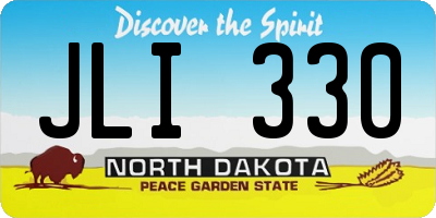 ND license plate JLI330