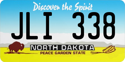 ND license plate JLI338