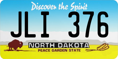 ND license plate JLI376