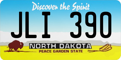 ND license plate JLI390