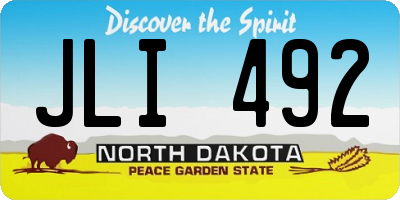 ND license plate JLI492