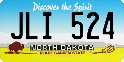 ND license plate JLI524