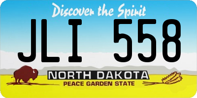 ND license plate JLI558