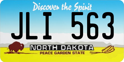 ND license plate JLI563