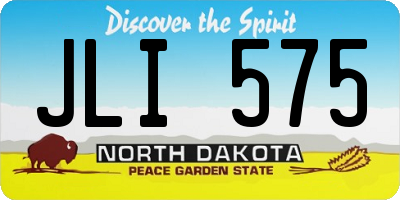 ND license plate JLI575