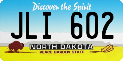 ND license plate JLI602