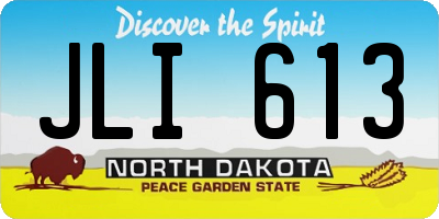 ND license plate JLI613