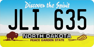 ND license plate JLI635