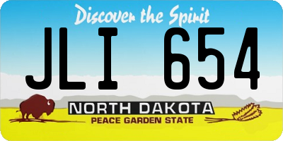 ND license plate JLI654