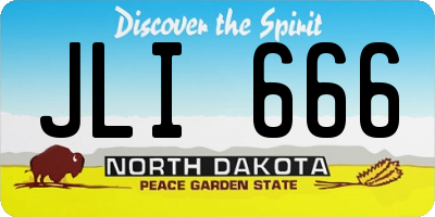ND license plate JLI666